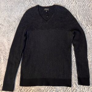 Express Black Textured Knit Sweater